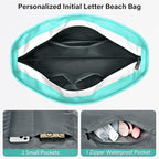 Becokan Beach Bag Initial Beach Tote - Image 4