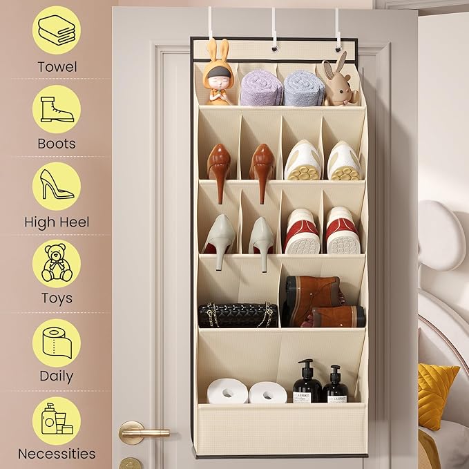Over the Door Shoe Organizer for Closet, Shoes Rack for Closet - Image 2