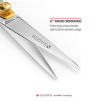Suvorna Beard & Mustache Scissors for Men - 5" Grooming Scissors for Trimming, Cutting, and Shaping Facial Hair - Japanese Steel Hair Cutting Scissors for Barbers, Professionals & Home Use