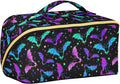 Makeup Organizer Bag, Halloween Luminous Bats Travel Makeup Bags Makeup Vanity Case Large Capacity Rhombus Cosmetic Toiletry Bag for Girl Women Ladies