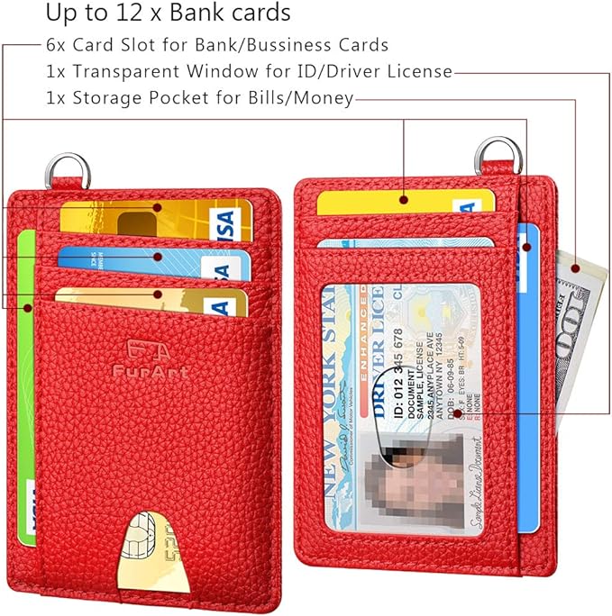 FurArt Slim Minimalist Wallet, Front Pocket Wallets, RFID Blocking, Credit Card - Image 6