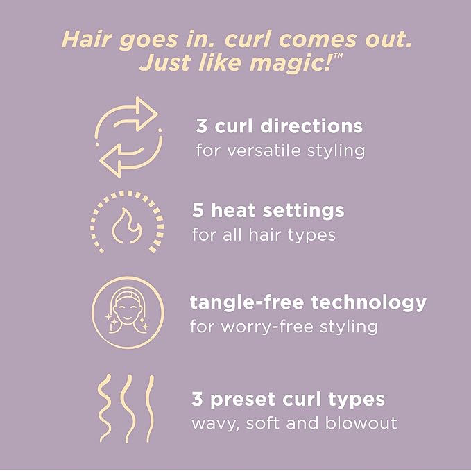 INFINITIPRO by CONAIR Curl Secret Automatic Curling Iron - 1 1/4-inch Barrel - Hair Curler for All Hair Types and Medium to Long Hair Lengths - Dual Voltage for Worldwide Travel