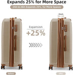 LEAVES KING Luggage Sets 5 Piece, Expandable PP Suitcase - Image 3