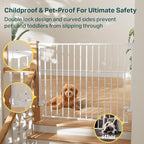 Cumbor 34" Extra Tall No Bottom Bar Baby Gate - Image 4