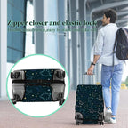 Luggage Cover Suitcase Protector Plus 1 Tag, Dinosaurs Space Travel Suitcase - Image 5
