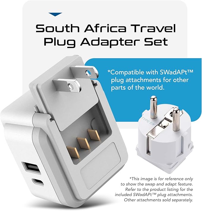 Ceptics South Africa Power Adapter Travel Set - 20W PD & QC - Image 5
