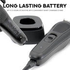 Supreme Trimmer Darkstar 82 Metal Body Clipper w. Magnetic Vector Motor | 180 Min Run Time, 9100 RPM Hair Clipper | Low Noise Professional Barber Clipper DLC Tade Blade | STC82