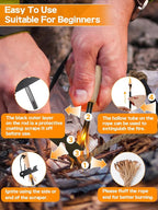 Fire Starter Survival Tool, Fire Starter Kit Includes Magnesium Rod, Steel - Image 5
