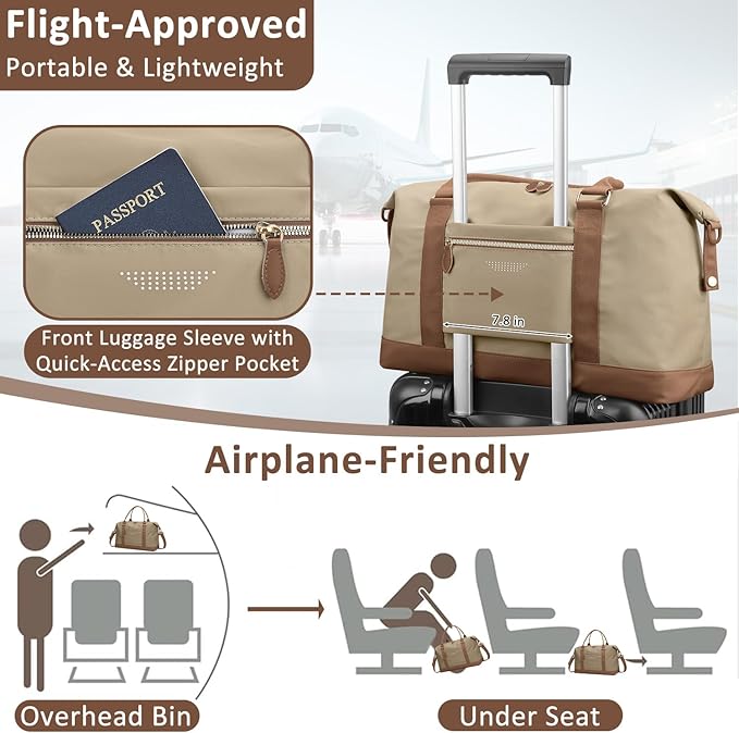 Travel Duffle Bag for Women, Weekender Bags, Hospital Bag for Labor Delivery - Image 3