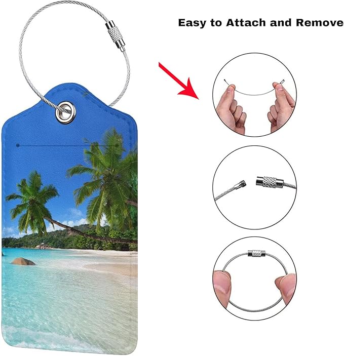 2Pcs Tropical Palm Trees Luggage Tags - Image 3