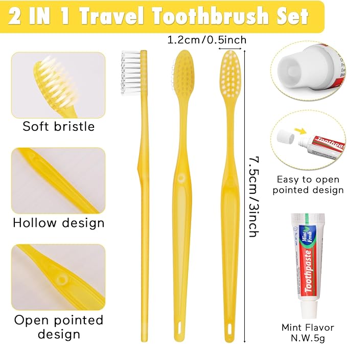 HOFASON Disposable Toothbrushes Pack of 50, Nursing Home - Image 3