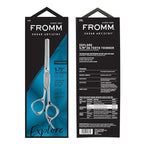 Fromm Professional Explore 5.75" 28 Tooth Thinning Shears Wet and Dry Hair, Polished Silver Japanese Steel Scissors with Smooth Straight Blade and Microserrated Thinning Teeth