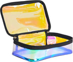 Iridescent TPU Travel Cosmetic Makeup Bag Holographic Clear Makeup Kit - Image 4