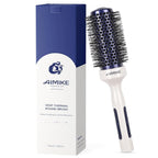 AIMIKE Nano Ionic Tech Ceramic Brush for Blow Drying, Styling and Volume Boost - Natural Wood One-Piece Design, 1.7 Inch/43mm
