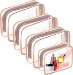 AURUZA 4 Pack Clear Toiletry Bag, Portable Travel Makeup Bags by AURUZA