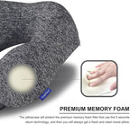 napfun Travel Pillow for Airplane, Premium Memory Foam Neck Pillow for Flight - Image 4