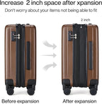 Hanke Expandable Hard Shell Luggage Sets 2 piece Carry on Luggage - Image 3