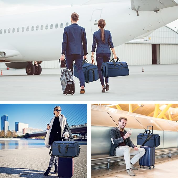 Large Garment Bag for Travel, Bukere Convertible Suit Travel Garment Duffel Bag - Image 8