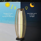 Grand patio Floor Lamp Outdoor Lamp Patio Lights Solar Powered Lantern - Image 5
