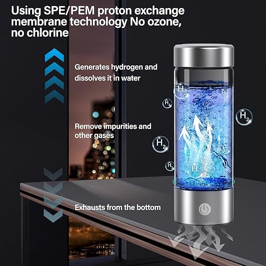 Hydrogen Water Bottle, 3000PPB Portable Hydrogen Water Ionizer Machine - Image 5