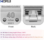 40 Cut Length 1/100"(0.25mm) Detachable Pet Dog Clipper Blades UltraEdge Series Clipper Blades for Dog Grooming Compatible with Most Andis,Oster A5 Wahl KM Series Clippers