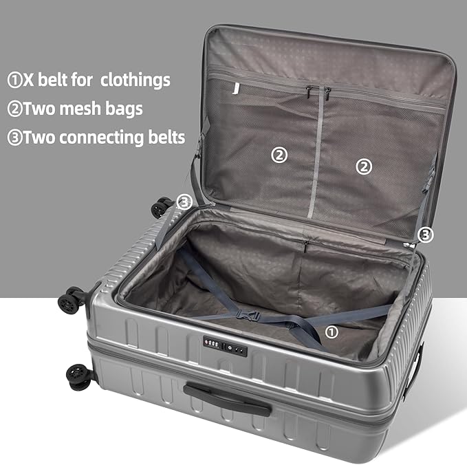 2 Pieces 20/29 Luggage Sets, 20 Inch Cabin Luggage - Image 7
