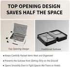 26 Inch Top Opening Checked Travel Luggage Expandable - Image 4