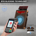 Wallet for Men Wallet with Slim Pop Up Card Holder 9-13 Cards, Bifold - Image 3