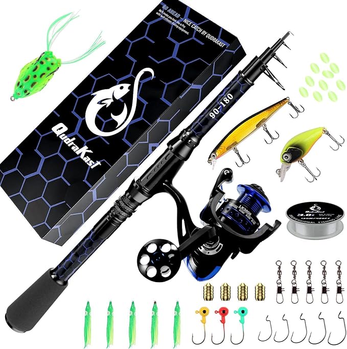 Fishing Rod and Reel Combos, Unique Design by QudraKast