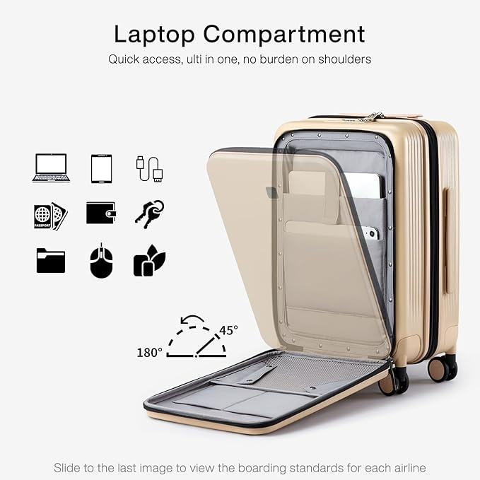 Hanke Grace Expandable Carry On Luggage - Image 11