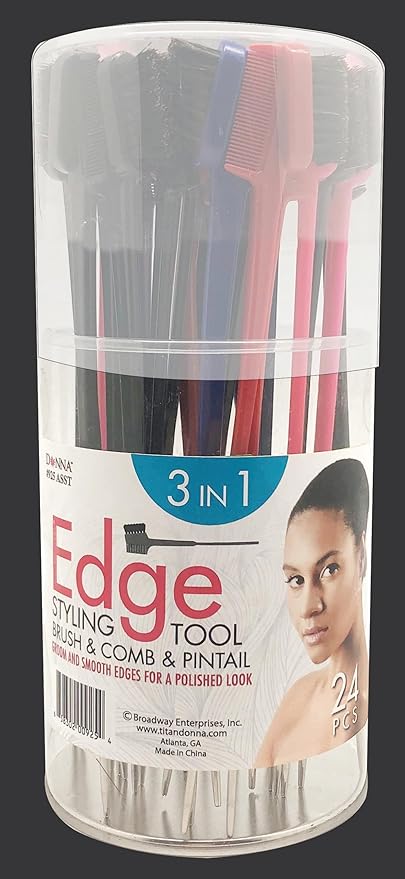 DONNA 3 in 1 Edge Brush & Comb 24pcs