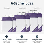Compression Packing Cubes 6 Set, Compressible Space-Saving Packing Cubes - Image 3
