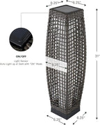 Grand patio Solar Outdoor Floor Lamp Water-Resistant Wicker Deck Lantern Light - Image 7