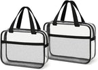 XEWEA 2PCS Middle TSA Approved Clear Travel Toiletry Bags - Image 2