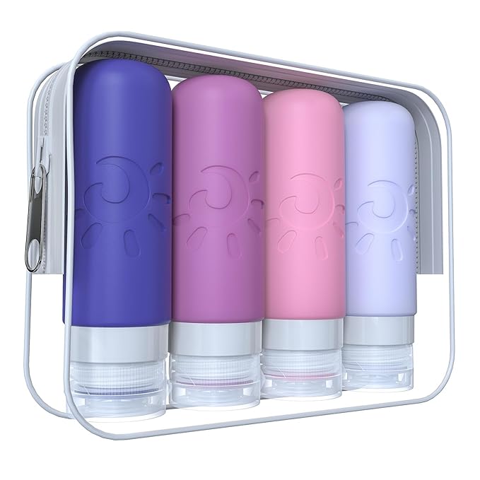 Travel Bottles for Toiletries, TSA Approved Travel Containers 3oz Leak Proof by ZAFIT