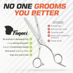 Fagaci Professional Hair Thinning Scissors, 6" 440C Steel, Extreme Sharpness, Texturizing Shears, Barber Scissors Set, Slim Blades