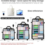 Suitcases with Wheels, Expandable Foldable Luggage Bag - Image 3