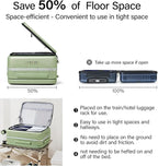 Hanke Top Opening Carry On Luggage, 20 Inch Zipperless Aluminum Frame Wide - Image 8