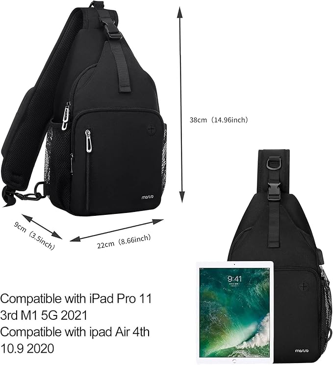 MOSISO Sling Backpack Bag, Crossbody Shoulder Bag Travel Hiking Daypack Chest - Image 5