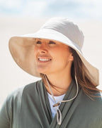 Solbari Women’s Ultra-Wide Cotton Linen Sun Hat UPF 50+, Adjustable - Image 6