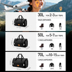 Waterproof Duffel Bag, 30L Roll-top Motorcycle Dry Bag - Image 5