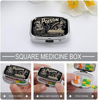 Metal 2 Compartment Pill Organizer Travel Friendly Portable Compact Pill Box - Image 4