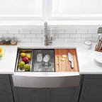 Farmhouse Sink 33 Inch, 33x22 Inch Apron Front Farmhouse Kitchen Sink, 16 Gauge - Image 9