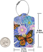 Set of 2 Artistic Flowers Luggage Tags - Image 5