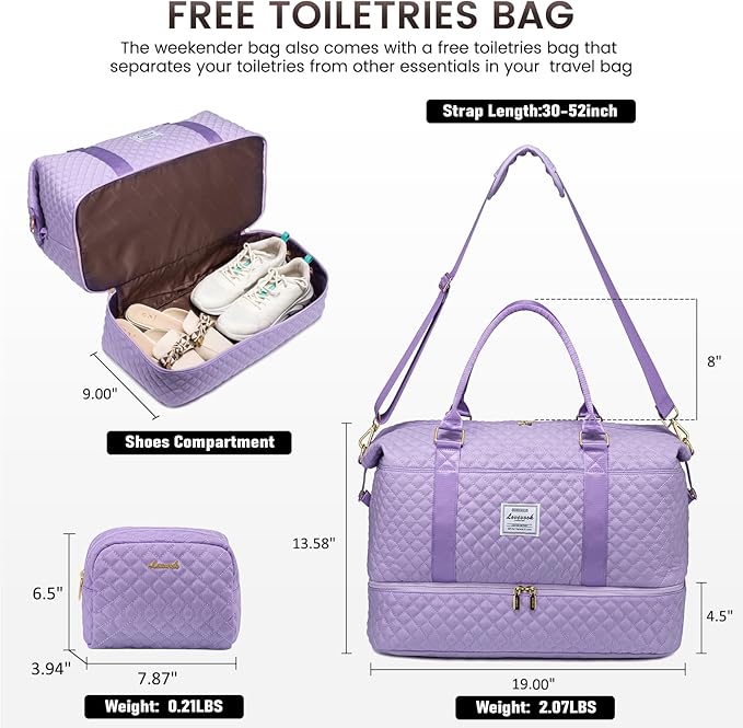 LOVEVOOK Travel Duffle Bag, Weekender Bags - Image 3