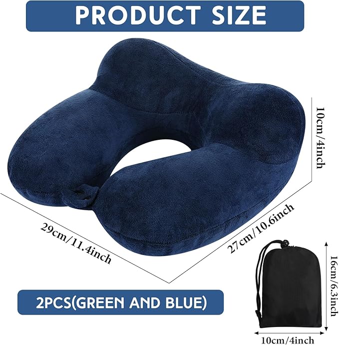 Sintuff 2 Pack Inflatable Travel Pillow - Image 2