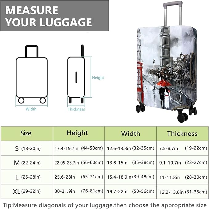 Travel Luggage Cover Suitcase Protector Fits 18-32 Inch Wheel Covers - Image 6