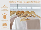 StorageWorks Wooden Hangers 30 Pack, Wood Coat Hanger - Image 5
