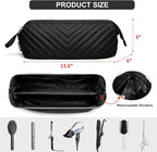 Hair Tools Travel Bag for Shark Flexstyle Dyson, Quilted Case Organizer Bag, Gift for Women Hair Accessories Storage Bag, Travel Hairdryer Portable Bag for Women, Black