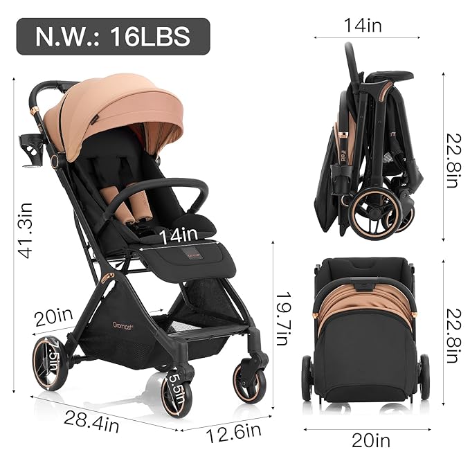 Gravity Folding Baby Stroller - Image 9